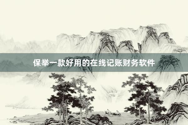 保举一款好用的在线记账财务软件